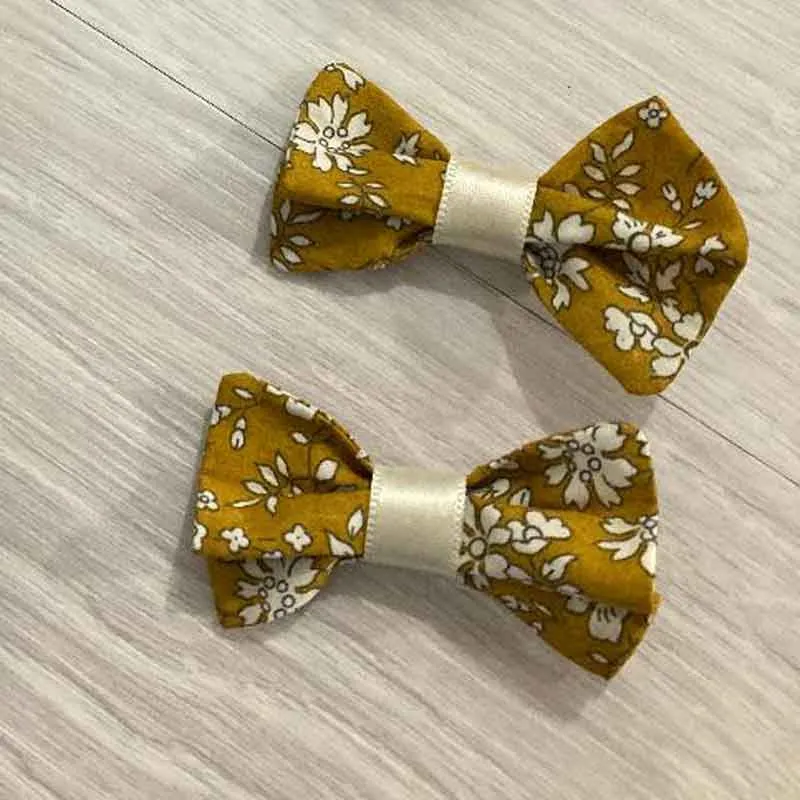 Barrette en tissu Liberty faite main en France