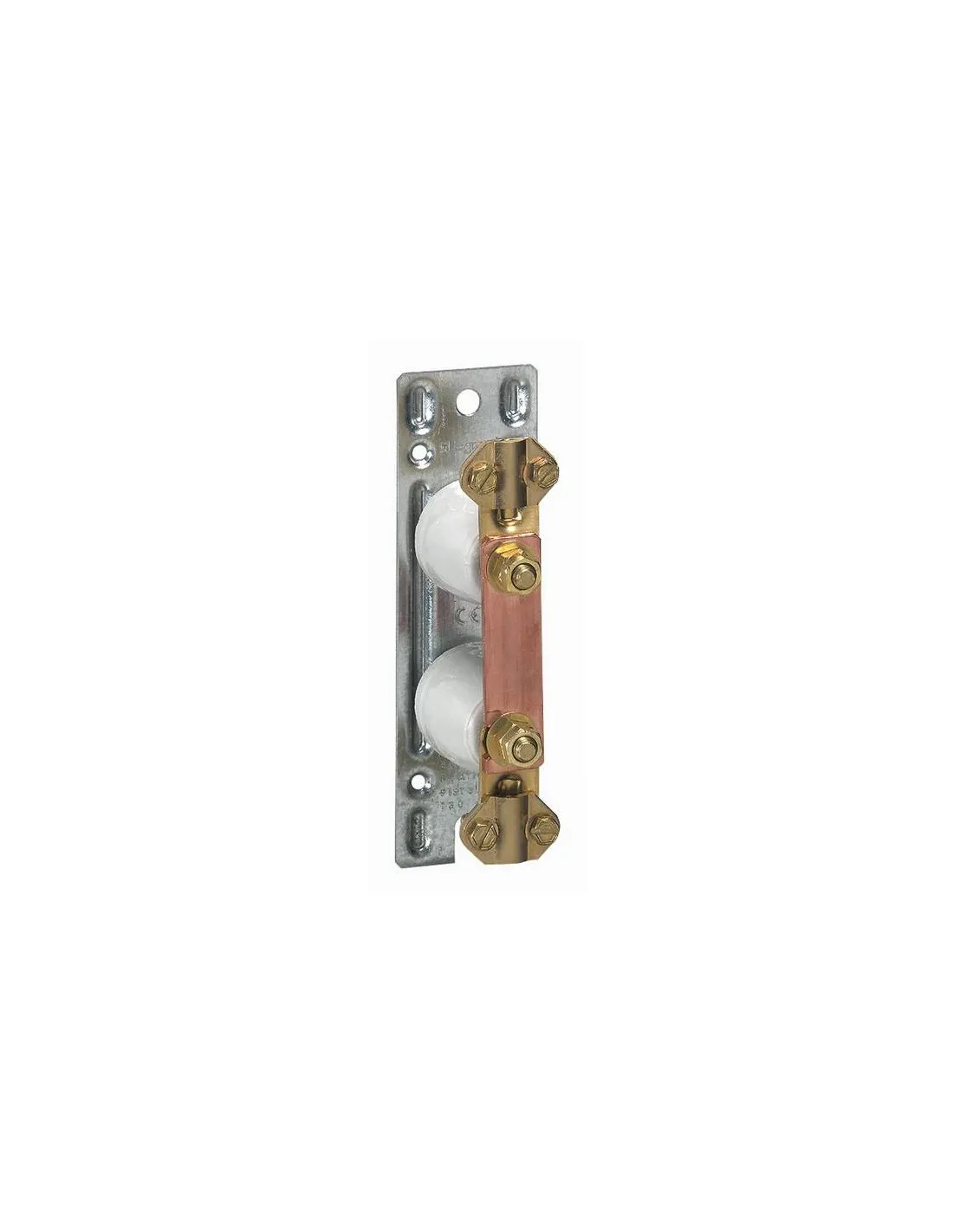 Barrette à cosses Cosga avec platine métal 150x45mm et fixation par vis Ø3,5mm LEGRAND 034388