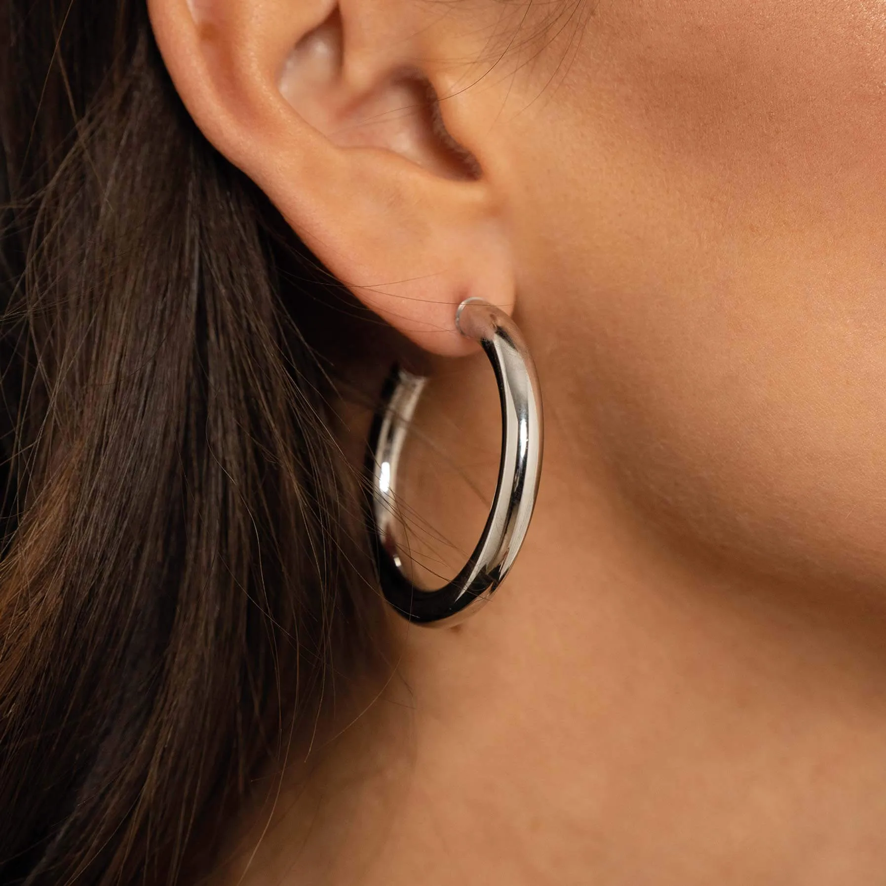 Boucles Créoles rondes acier