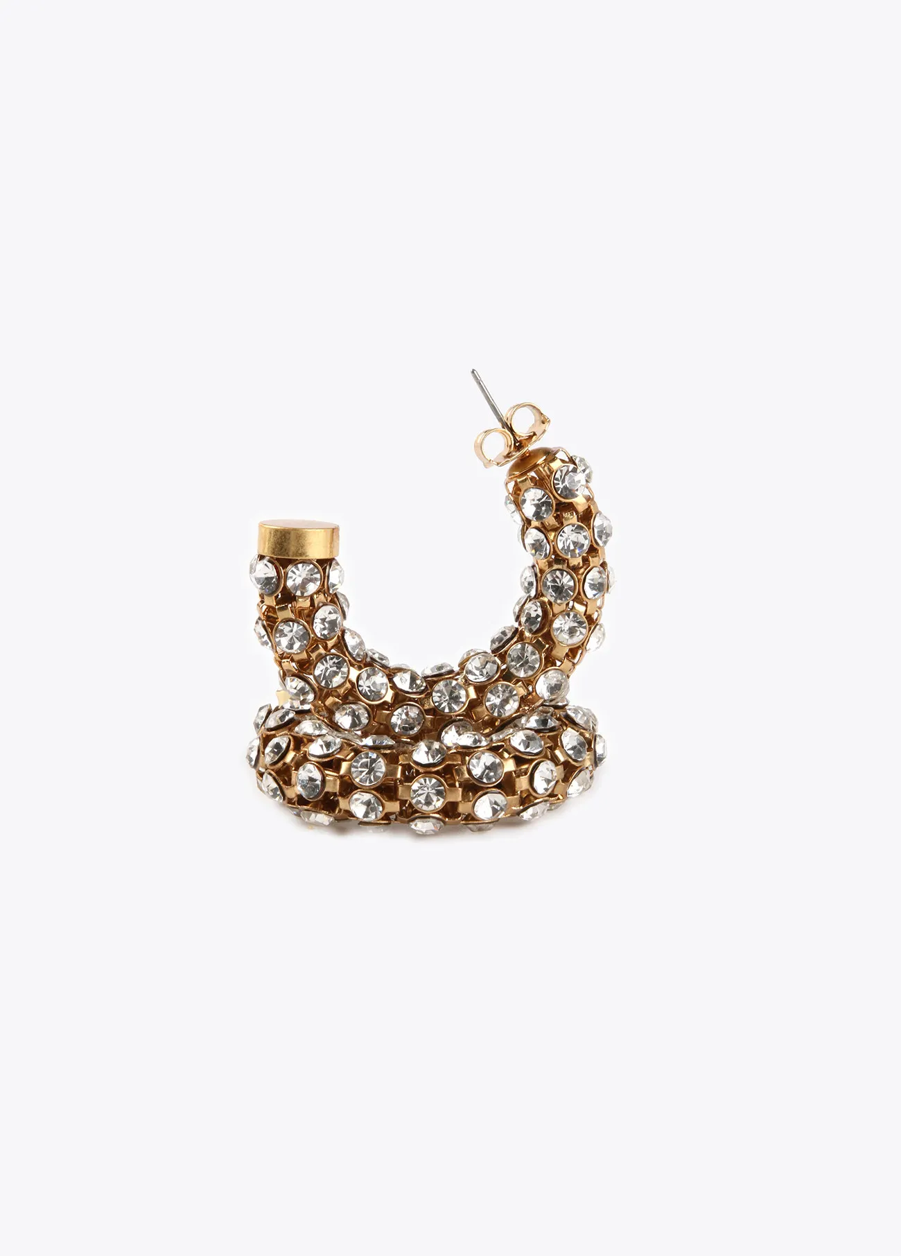 Boucles d’oreilles créoles strass
