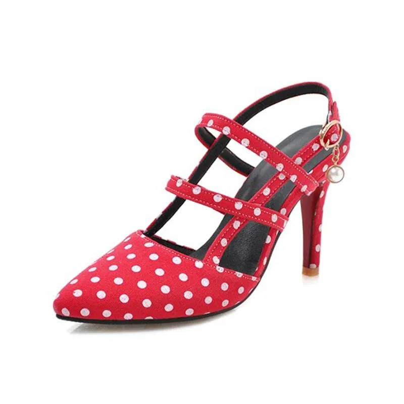 Chaussures Années 2000 Escarpins Pin-Up Rouges
