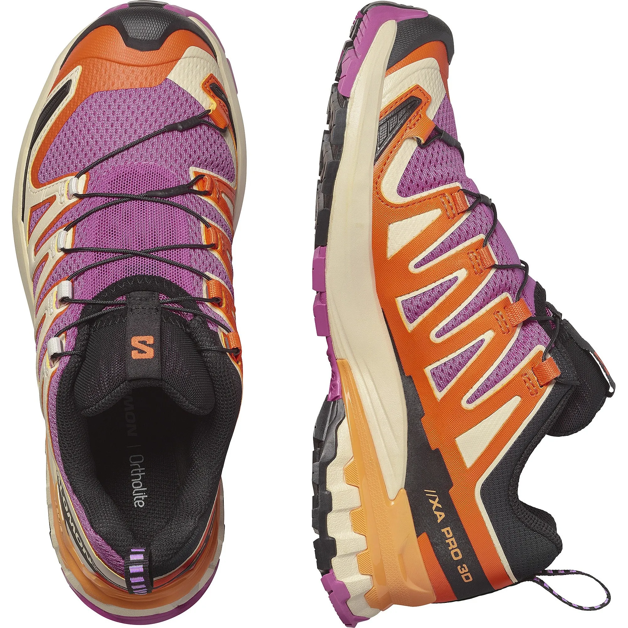chaussures Salomon XA Pro 3D V9 W - Rose Violet/Dragon Fire/Papaya - women´s