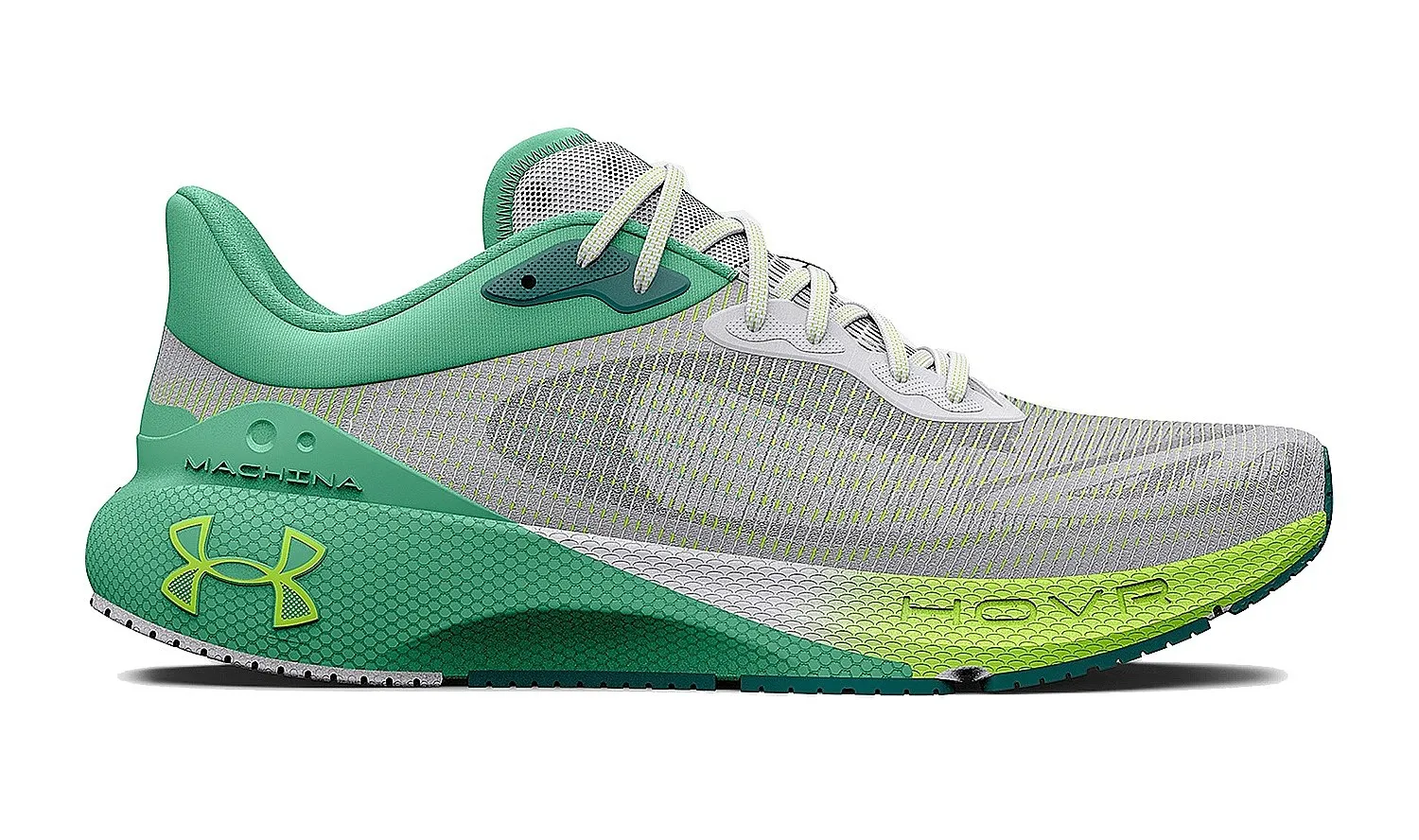 chaussures Under Armour Hovr Machina Breeze - White/Lime Surge - women´s