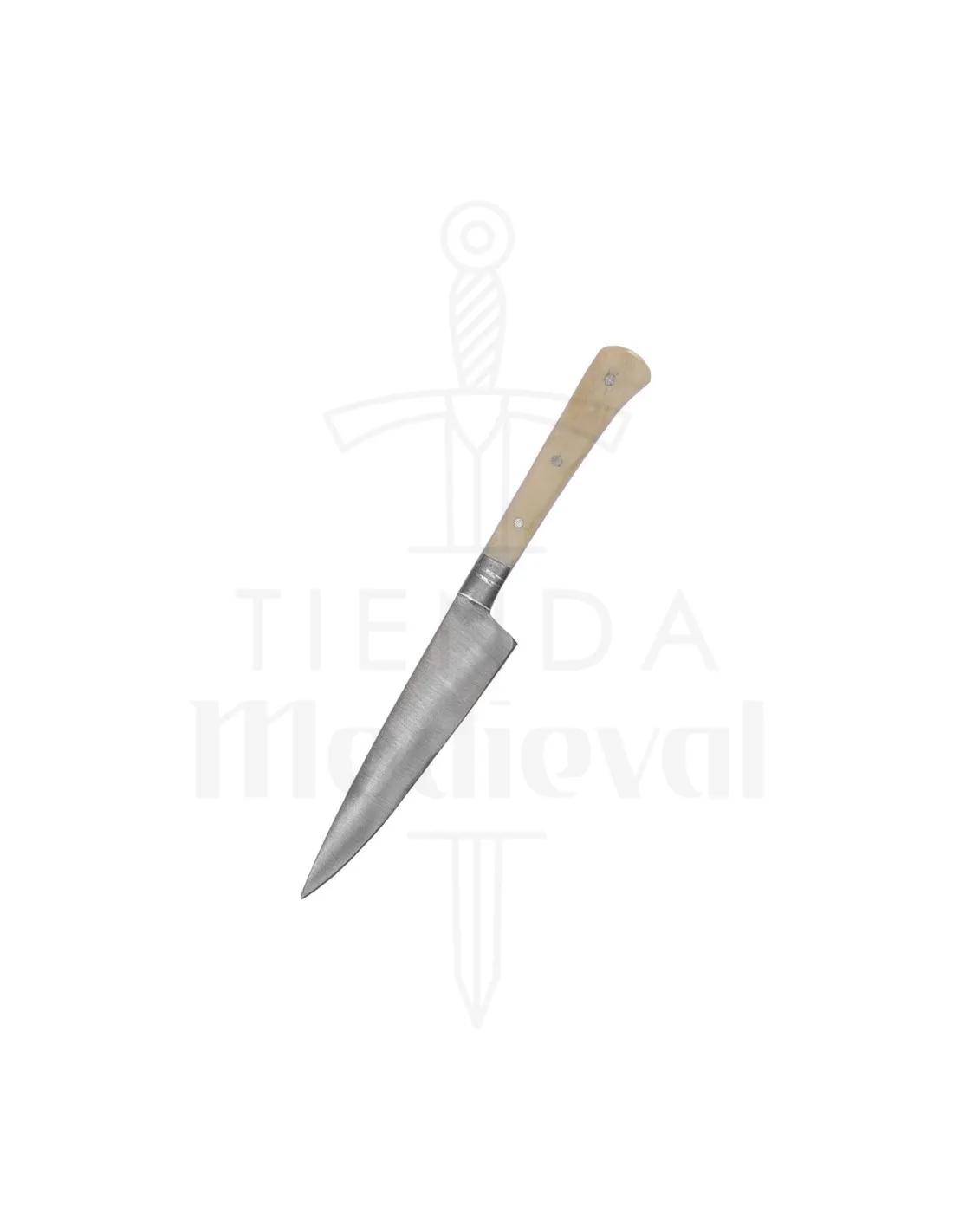 Couteau de cuisine manche en os, avec étui (18 cm.) ⚔️ Boutique Épées