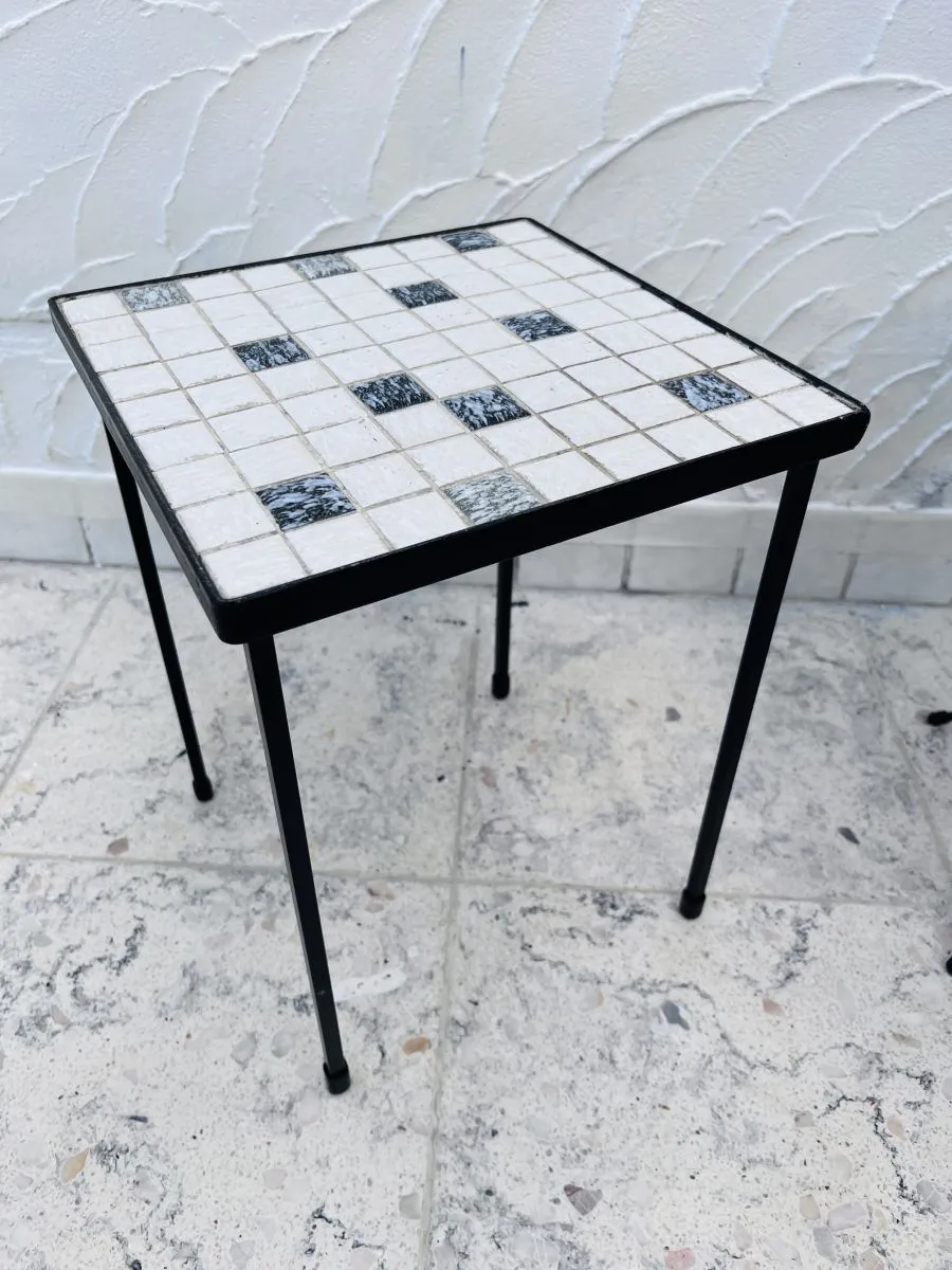 Duo de tables d'appoint en céramique