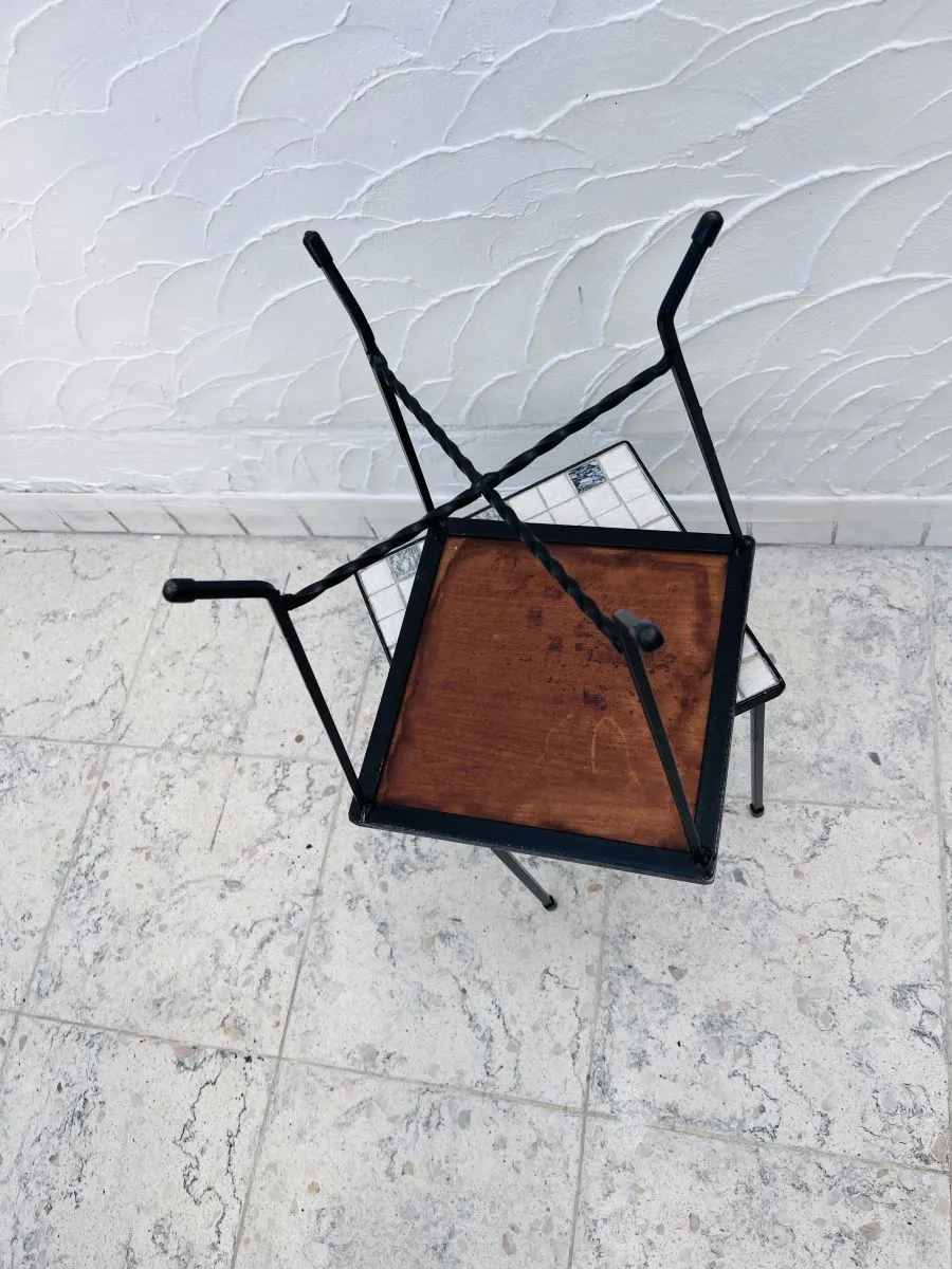 Duo de tables d'appoint en céramique