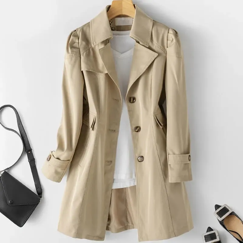 Manteau Trench Mi-Long pour Femme – légance au Quotidien