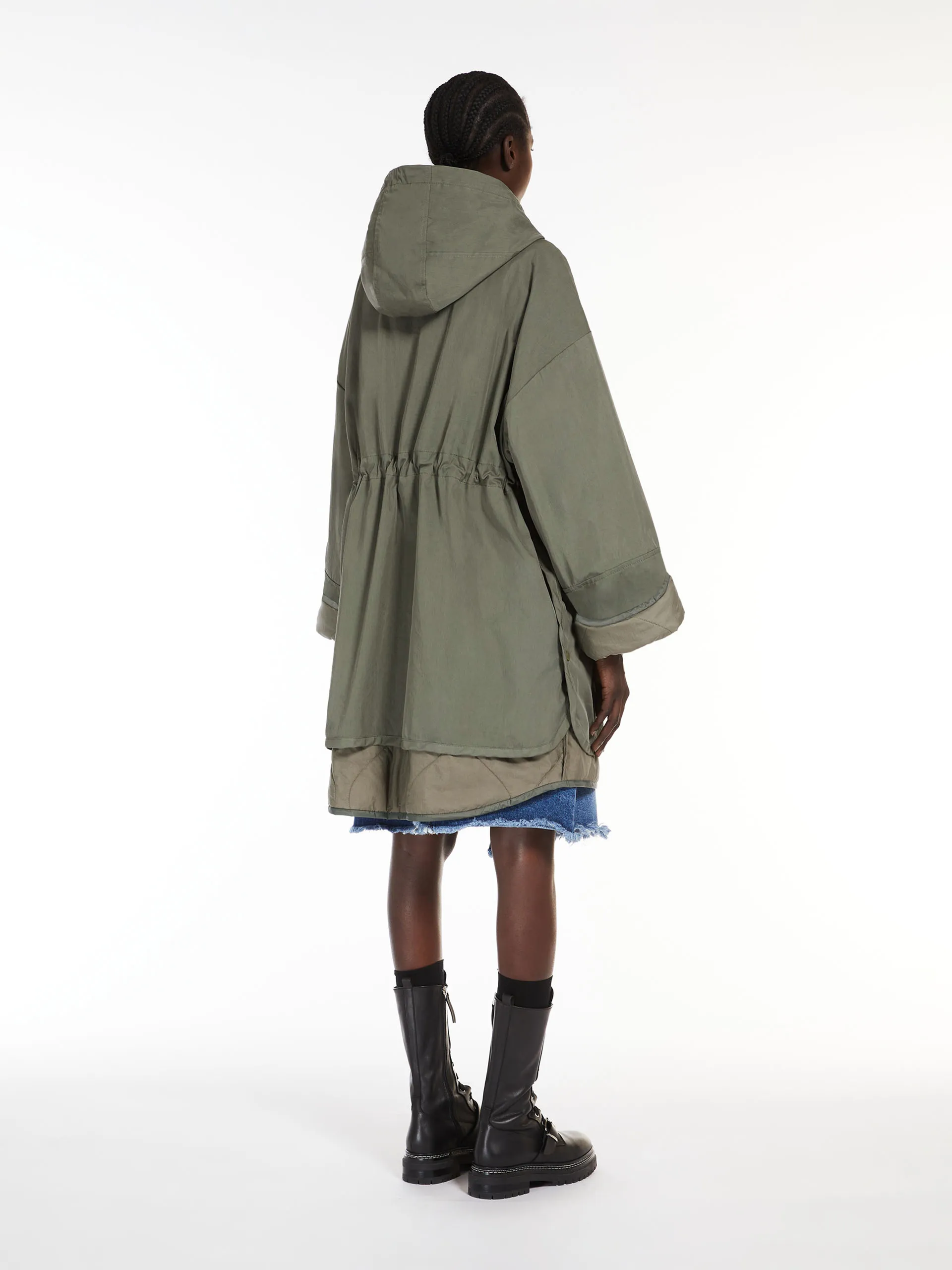 Parka réversible en coton déperlant