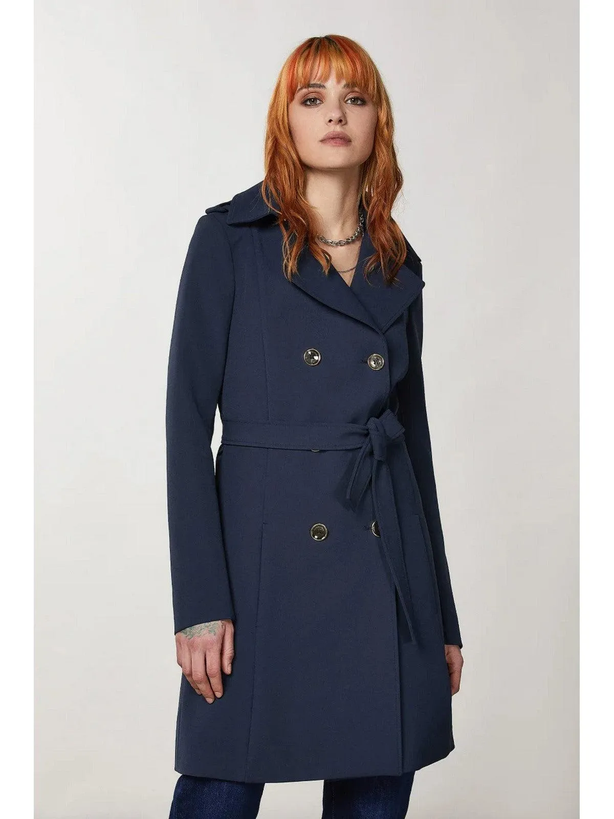 PATRIZIA PEPE Trench Femme CO0188 A2AW C789 Bleu