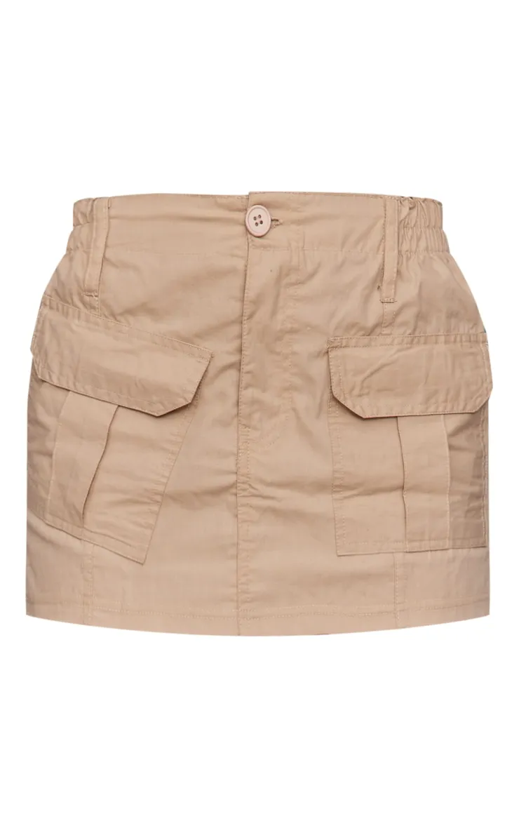 Petite Micro jupe cargo gris pierre à poches