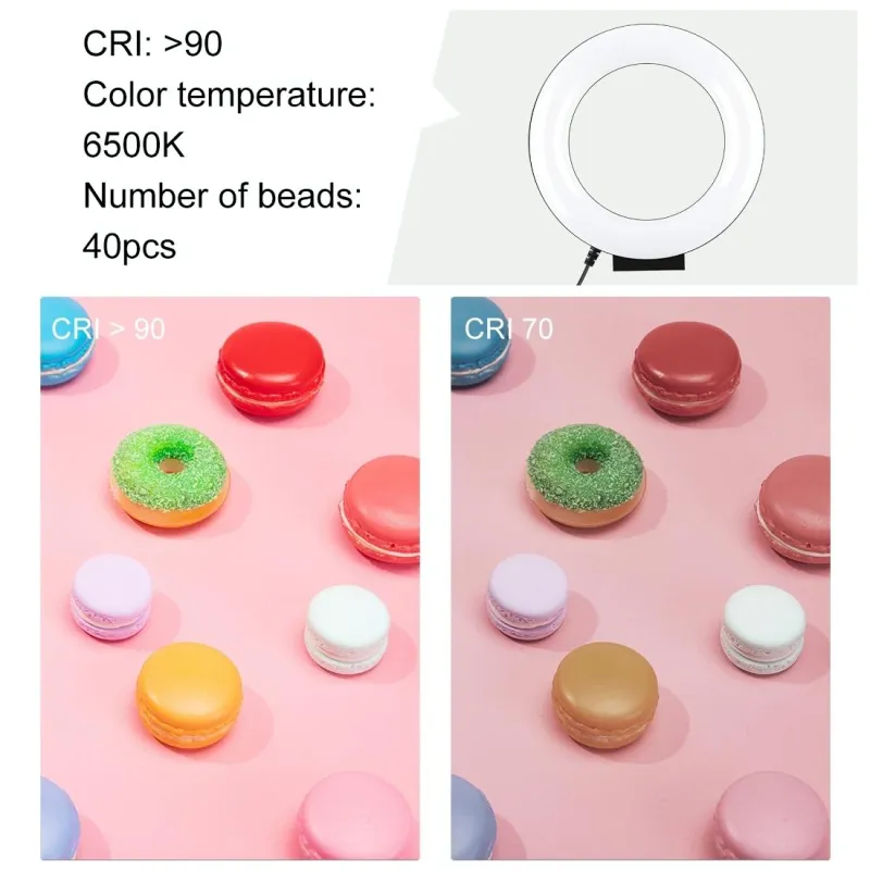 Ring Light LED 12cm USB Tripod Selfie Vlogging Kit