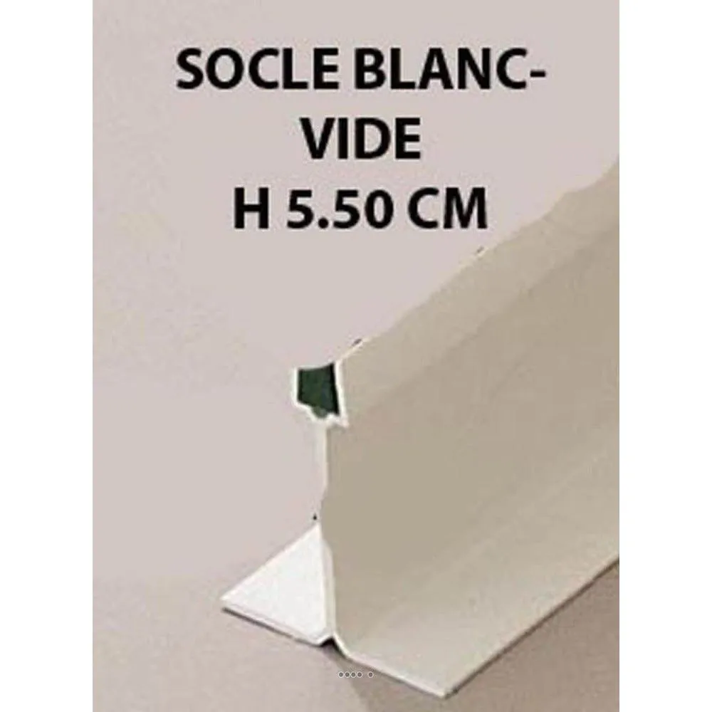 Separateur barrette nu sans feuillage l 75cm socle blanc h5,5cm